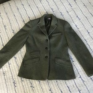RALPH LAUREN Wool Blazer se 10, trendy army green.